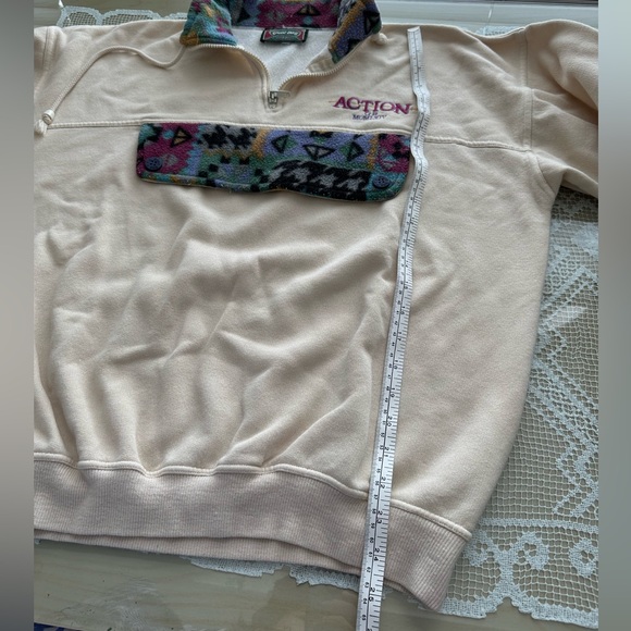 Vintage pullover - cream and patterned - Picture 2 of 7